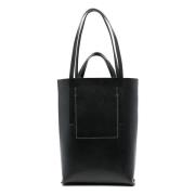 Casual Zwarte Leren Schoudertas Rick Owens , Black , Dames