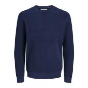 Gestructureerde Gebreide Trui voor Mannen Jack & Jones , Blue , Heren