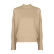 Casual Beige Sweater met Drop Shoulder Vince , Beige , Dames