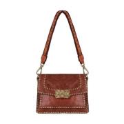 Cognac Agnese Crossbody Tas Campomaggi , Brown , Dames