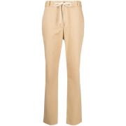 Casual Beige Trekkoord Broek Eleventy , Beige , Dames