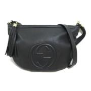 Pre-owned Leather crossbody-bags Gucci Vintage , Black , Dames