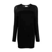 Zwarte Katoenen Midi Jurk Calvin Klein , Black , Dames