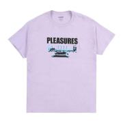 Rode Grafische Katoenen T-shirt en Polo Pleasures , Purple , Heren