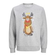 Kerst Jolly Sweatshirt Jack & Jones , Gray , Heren