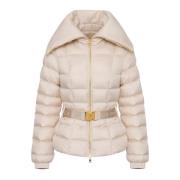 Stijlvolle Piumino Jas voor Vrouwen Elisabetta Franchi , Beige , Dames