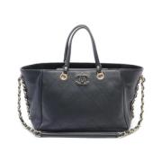 Pre-owned Leather chanel-bags Chanel Vintage , Black , Dames