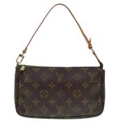 Pre-owned Canvas clutches Louis Vuitton Vintage , Brown , Dames