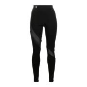 Zwarte Casual Katoenen Leggings Philipp Plein , Black , Dames