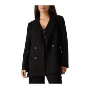 Elegante Zwarte Blazer Nv-Elaine Notre-v , Black , Dames