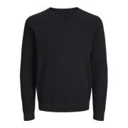 Gestructureerde Gebreide Trui Noah Jack & Jones , Black , Heren