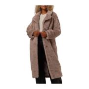 Faux Fur Damesjas in Zand Beaumont , Brown , Dames