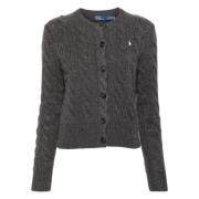 Grijze Wol Kasjmier Langemouwencardigan Polo Ralph Lauren , Gray , Dam...