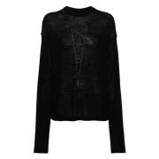 Zwarte wollen casual trui Rick Owens , Black , Dames