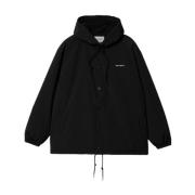 Hoodie Coach Jacket met Capuchon Carhartt Wip , Black , Heren