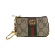 Pre-owned Canvas key-holders Gucci Vintage , Brown , Dames