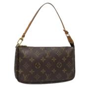 Pre-owned Canvas pouches Louis Vuitton Vintage , Brown , Dames