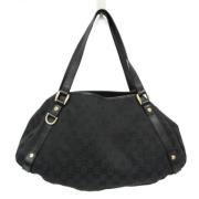 Pre-owned Canvas totes Gucci Vintage , Black , Dames