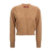 Bruine Cardigan Lella in Kamelenhaar Max Mara Studio , Brown , Dames