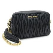 Pre-owned Leather shoulder-bags Miu Miu Pre-owned , Black , Dames