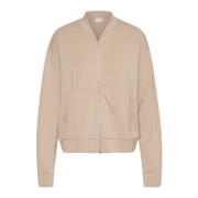 Veergrijs Sweatjacket Sweatshirts Kaffe , Beige , Dames