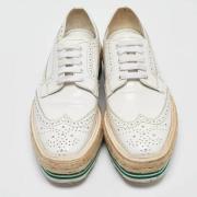 Pre-owned Leather sneakers Prada Vintage , White , Dames