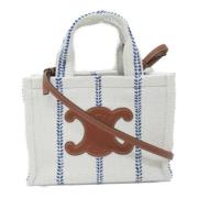 Pre-owned Leather totes Celine Vintage , White , Dames