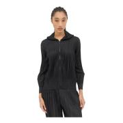 Geplooide Fluffy Hoodie Issey Miyake , Black , Dames