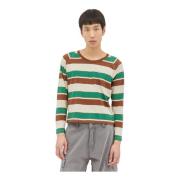 Gestreept Katoenen Longsleeve T-shirt ERL , Multicolor , Heren