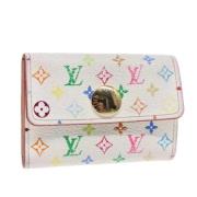 Pre-owned Canvas wallets Louis Vuitton Vintage , White , Dames