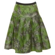 Pre-owned Silk bottoms Oscar De La Renta Pre-owned , Green , Dames