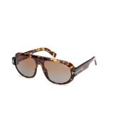 Gradient Brown Zonnebril Blake-02 Stijl Tom Ford , Brown , Heren