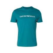 Blauw Logo T-shirt Armani , Blue , Heren