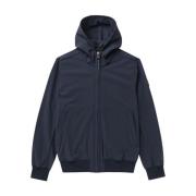 Navy Blue Softshell Hoodie Jas MCS , Blue , Heren