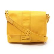 Pre-owned Canvas shoulder-bags Fendi Vintage , Yellow , Dames