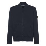 Blauwe Sweater Track Stijl Stone Island , Blue , Heren