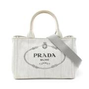 Pre-owned Canvas handbags Prada Vintage , Gray , Dames