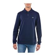 Blauwe Polo Shirts Lange Mouw Lacoste , Blue , Heren