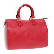 Pre-owned Leather handbags Louis Vuitton Vintage , Red , Dames