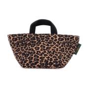 Dierenprint Nylon Tote Tas Hervé Chapelier , Brown , Dames