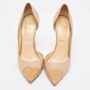 Pre-owned Leather heels Christian Louboutin Pre-owned , Beige , Dames