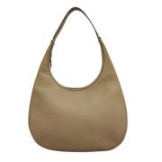 Pre-owned Leather shoulder-bags Hermès Vintage , Beige , Dames