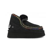 Zwarte Strass Platform Eskimo Laarzen Mou , Black , Dames