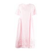 Elegante Roze Katoenen Midi Jurk P.a.r.o.s.h. , Pink , Dames