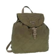 Pre-owned Nylon backpacks Prada Vintage , Beige , Dames