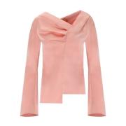 Roze Satijnen Asymmetrische Top Stine Goya , Pink , Dames