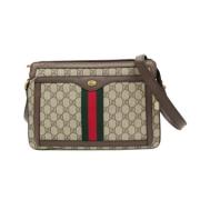 Pre-owned Canvas gucci-bags Gucci Vintage , Beige , Dames