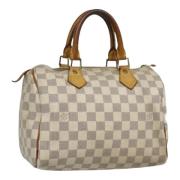 Pre-owned Canvas handbags Louis Vuitton Vintage , White , Dames