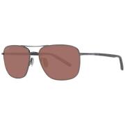 Gunmetal Aviator Zonnebril Serengeti , Gray , Heren