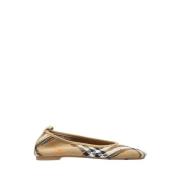 Geruite Gebreide Baby Ballerina's Schoenen Burberry , Beige , Dames